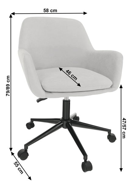 Kancelářské křeslo Lavon (šedá)