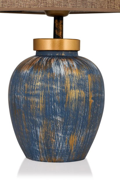 Stolní lampa Rialessta 1 (modrá + hnědá)