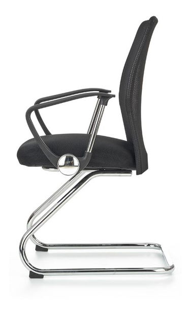 Konferenční židle Vicky skid (černá)