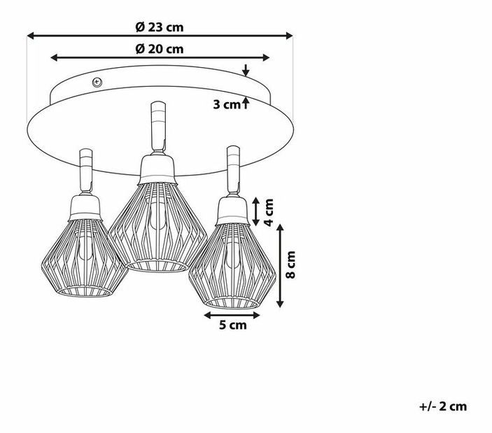 Závěsná lampa Ventura M (černá měděná)