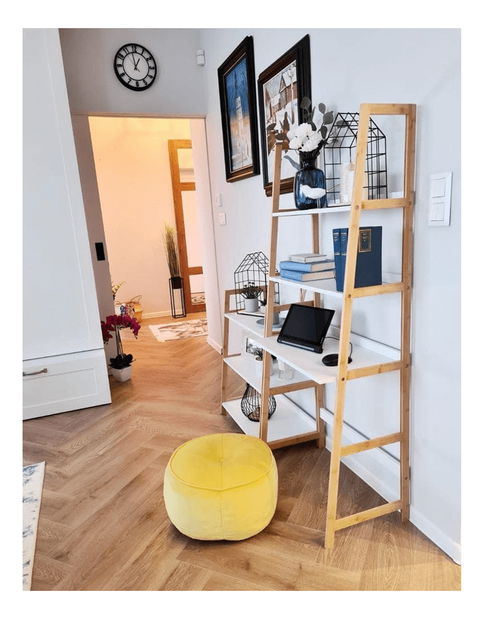 Regál Keon 1 (bílá + přírodní)