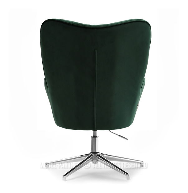 Křeslo Truni (zelená + chromová)