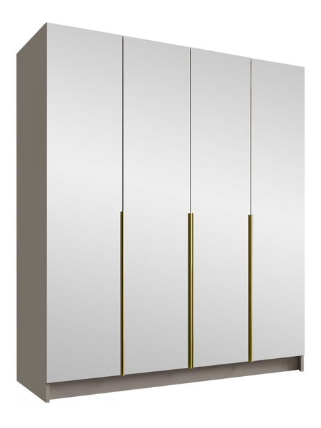 Šatní skříň Sezalos III (kašmír + zlatá) (se zrcadlem) *výprodej
