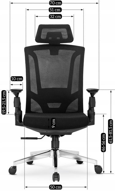 Kancelářské křeslo Walsh (černá)