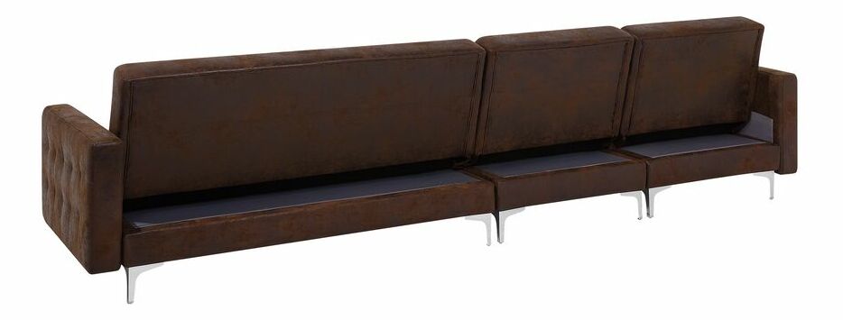 Rohová sedací souprava Aberlady 3 (hnědá) (s taburetem) (L)