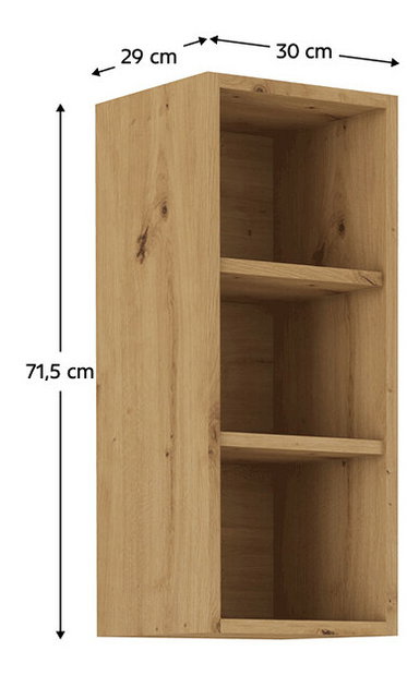 Horní kuchyňský regál Meriel 30 G-72 OTW (dub artisan)
