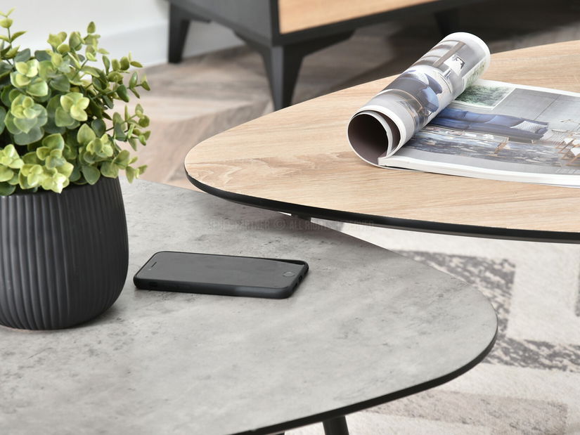 Konferenční stolek Rossi Zest Xl (sonoma + černá)