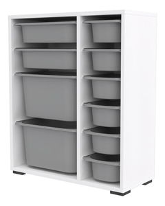 Organizér na hračky Dremonka 10 (šedá + bílá)