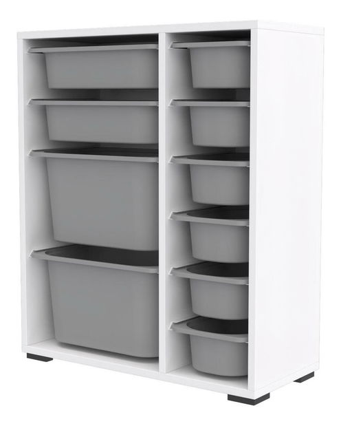 Organizér na hračky Dremonka 10 (šedá + bílá)