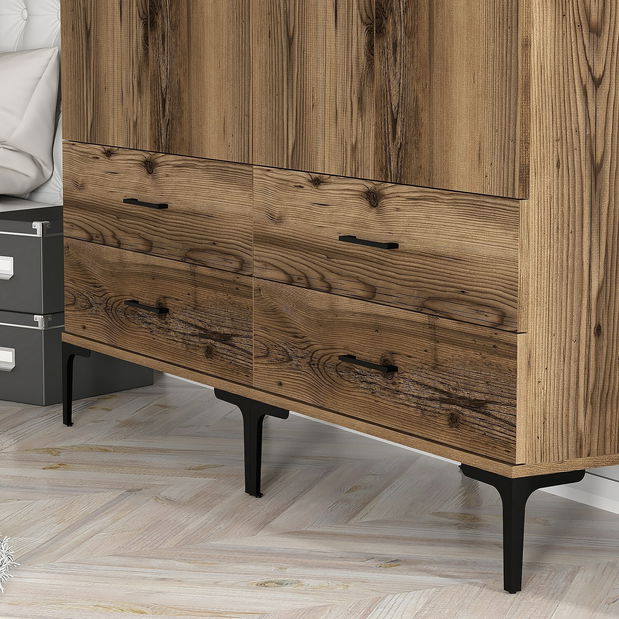 Šatní skříň Kiara TT (ořech)