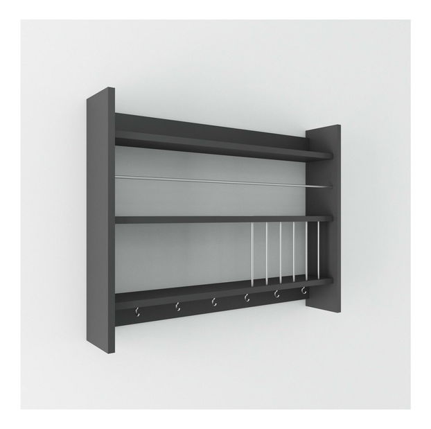 Kuchyňská police Bubaka (antracit)