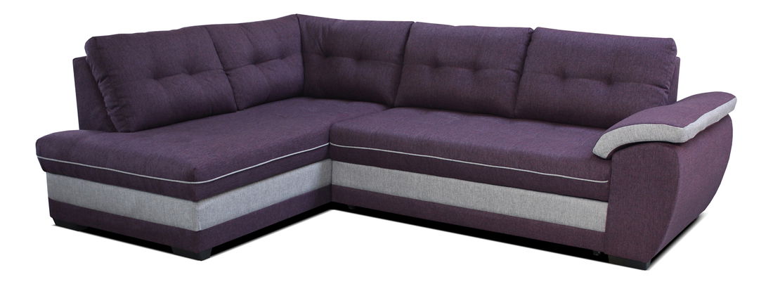 Rohová sedací souprava Aruba L+2F (fialová + šedá) (L)