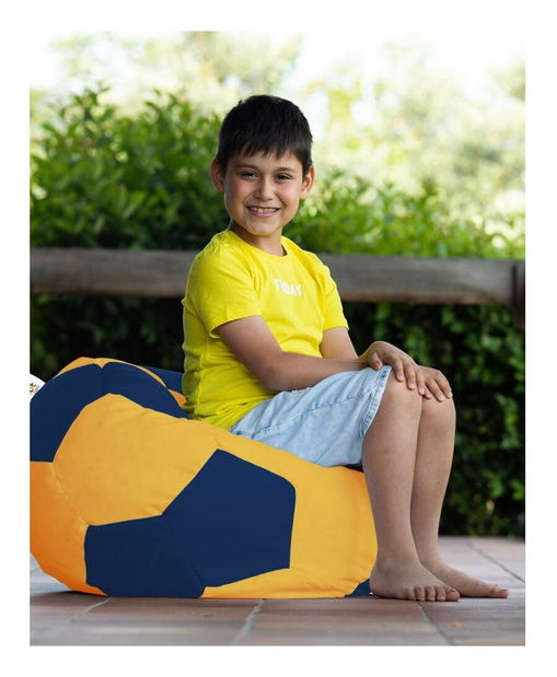 Sedací vak Foot (žlutá + tmavě modrá)