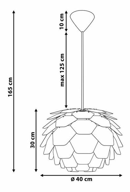 Závěsná lampa Segou (černá) (malá)