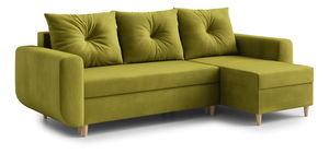  Rohová sedací souprava Eugenie (P) (limetková)