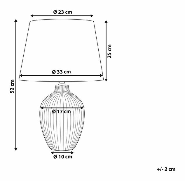 Stolní lampa Fergusson (hnědá)