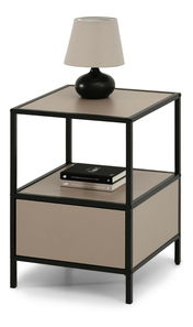 Noční stolek Subsidios (béžová + černá)
