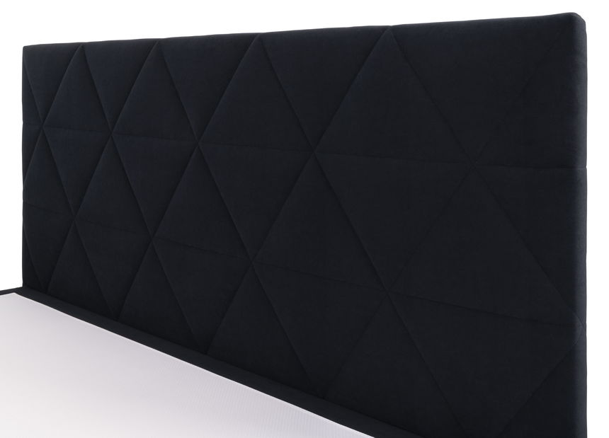 Manželská postel 160 cm Botones (černá) (s roštem)