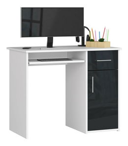 PC stolek Padma (bílá + grafit lesk)