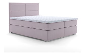 Boxspring postel 160 cm Menorra (růžová) (s úložným prostorem)