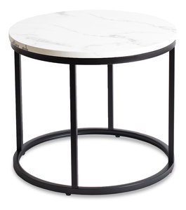  Konferenční stolek Conney (mramor bílý + černá)