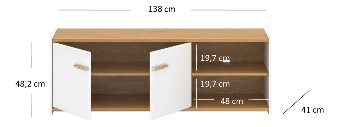 TV stolek Andre (bílá matná)