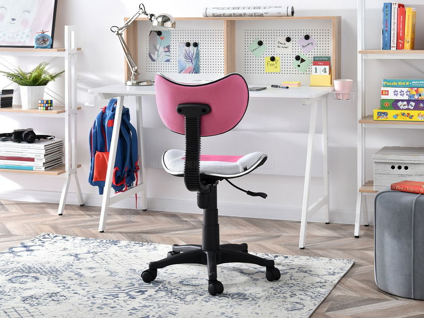 Židle Catty (růžovobílá + černá)