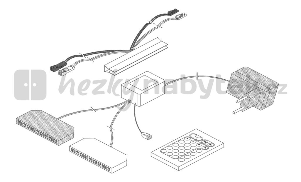 Osvětlení k obývací stěně Kiel 9 barev