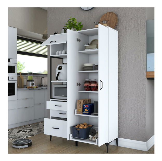 Policová skříň Jenaretta 142 (bílá)