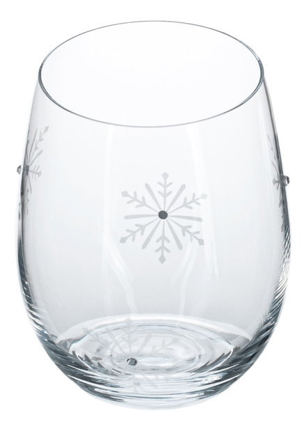 Set 4 ks sklenic na střik s krystaly 530ml Snouflek 