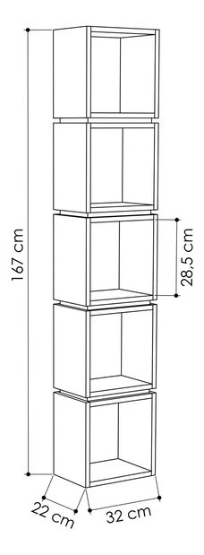 Regál Missy (Dub + Bílá)