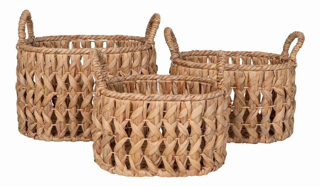Set 3 ks košíků Bravena (přírodní)