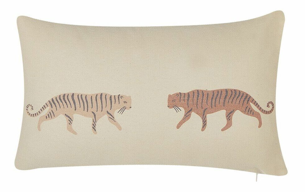 Sada 2 ozdobných polštářů 30 x 50 cm Niere (béžová)