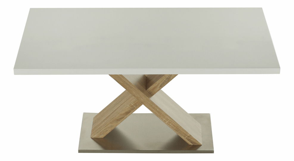 Jídelní stůl 160 cm Farni (bílá + dub sonoma)