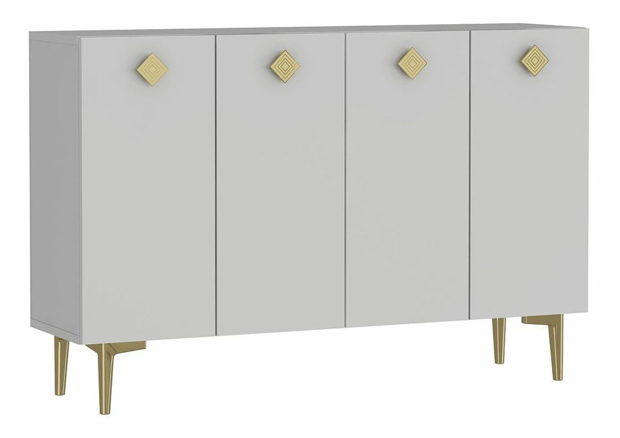 Skříňka Morana (antracit + zlatá)