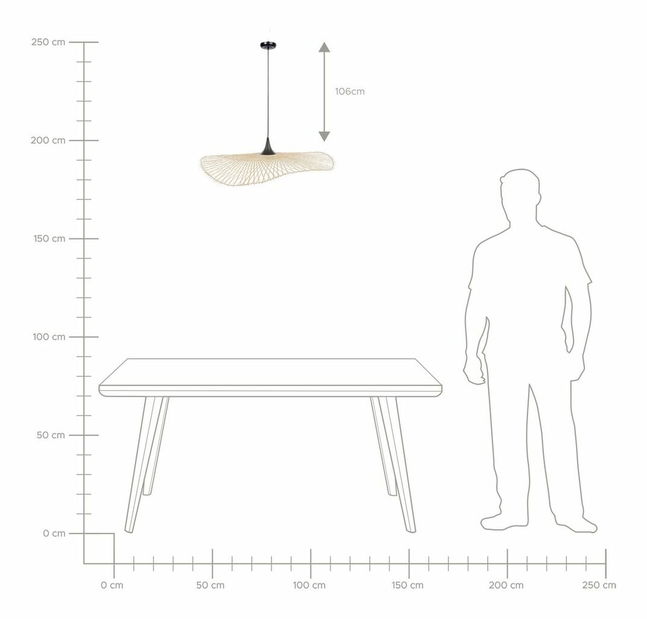 Závěsná lampa FYLYO (bambus) (světlé dřevo)