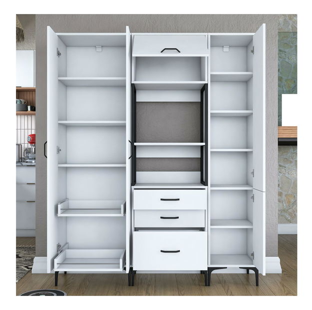 Policová skříň Jenaretta 144 (bílá)