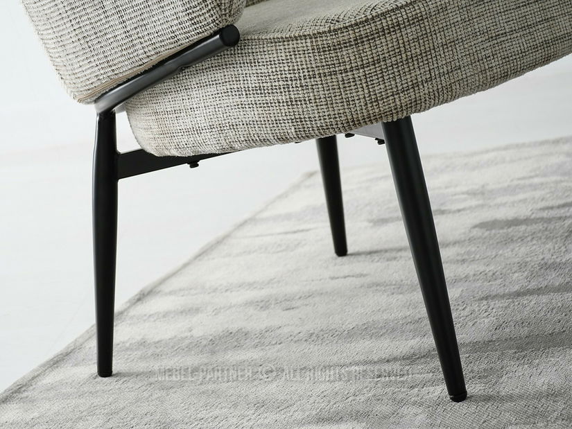 Křeslo Alfredo (béžová + černá)