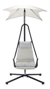 Závěsné křeslo Mirjan Sotiko (krémová + černá) (výprodej)