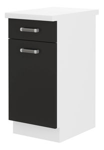 Dolní kuchyňská skříňka Oran 40 D 4S BB (bílá + černá)
