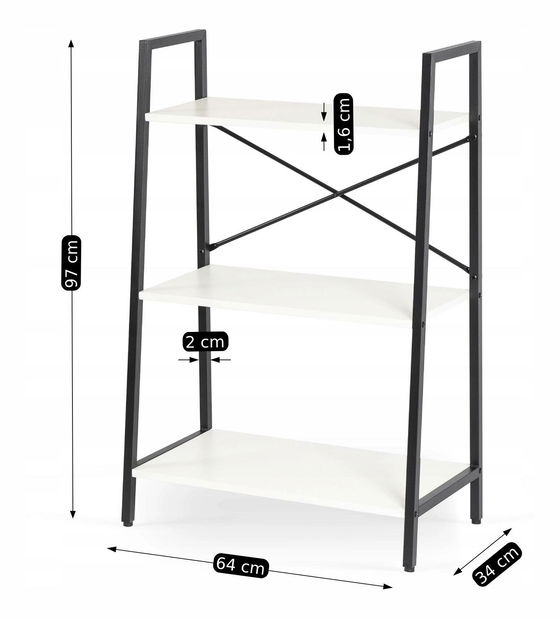 Regál Vencer (bílá + černá)