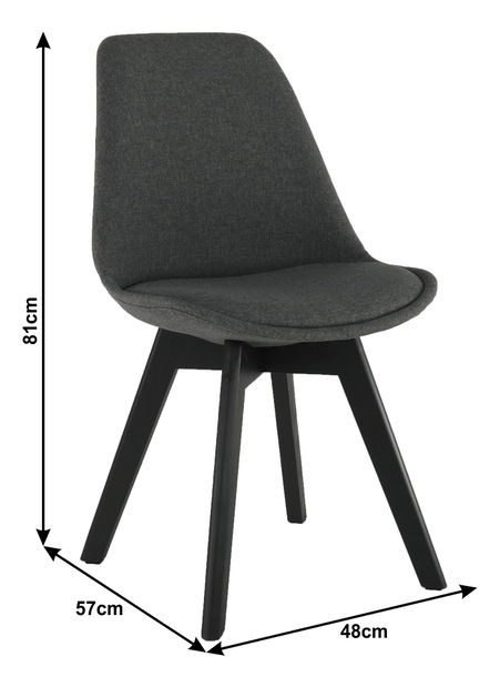 Jídelní židle Lorita (tmavě šedá)