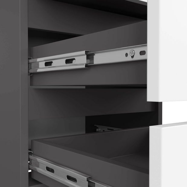 Noční stolek Contragolpe (grafit + bílá)