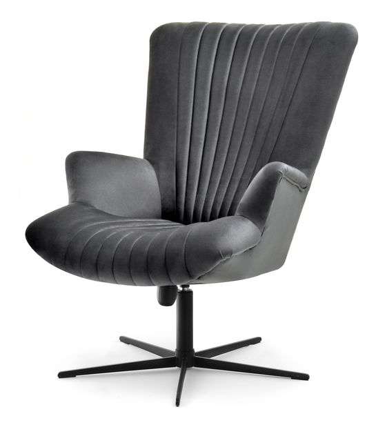 Relaxační křeslo Elesenta (grafit + černá)