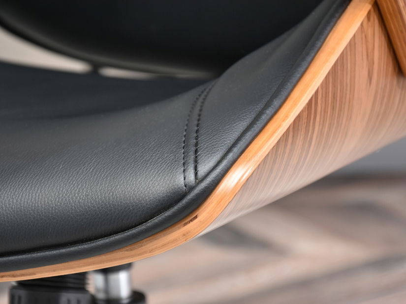 Křeslo Franc (ořech tmavý + chromová)