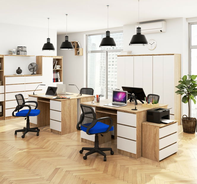 PC stolek Behati (dub sonoma + bílá)