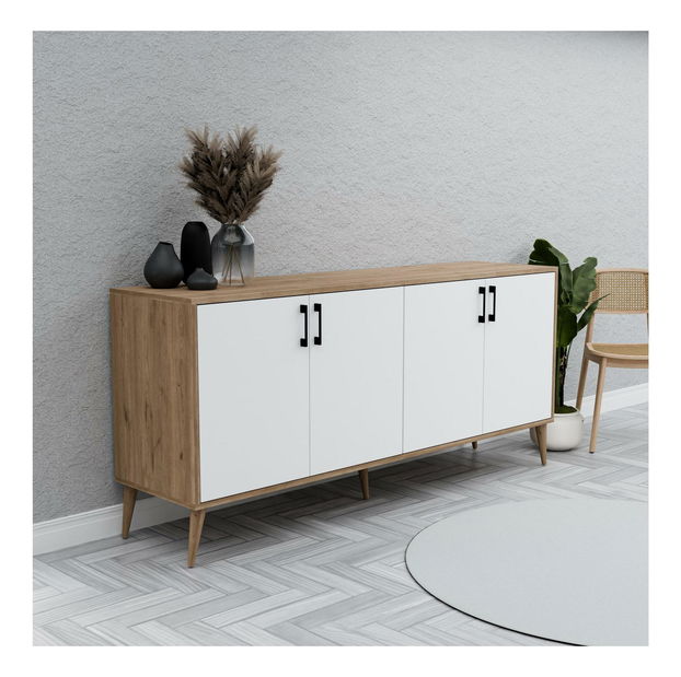 Skříňka Pivida (dub + bílá)