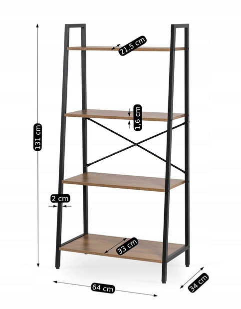 Regál Goleadora (ořech + černá)