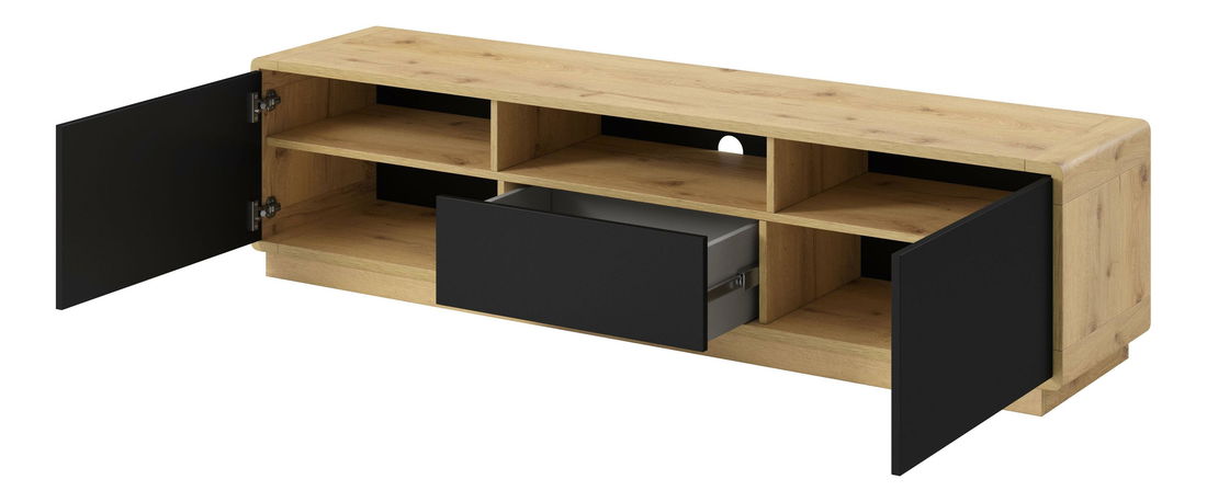 TV stolek Albert Typ 39 (dub taurus + černá matná)