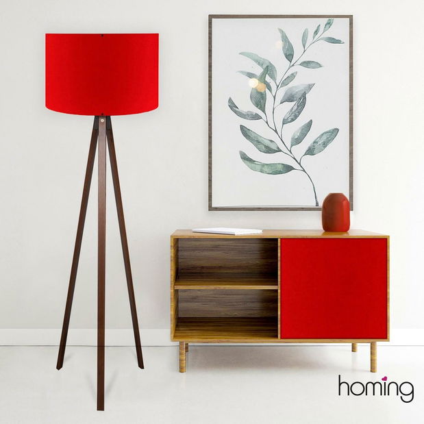 Stojanová lampa Amorekko 3 (červená + hnědá)